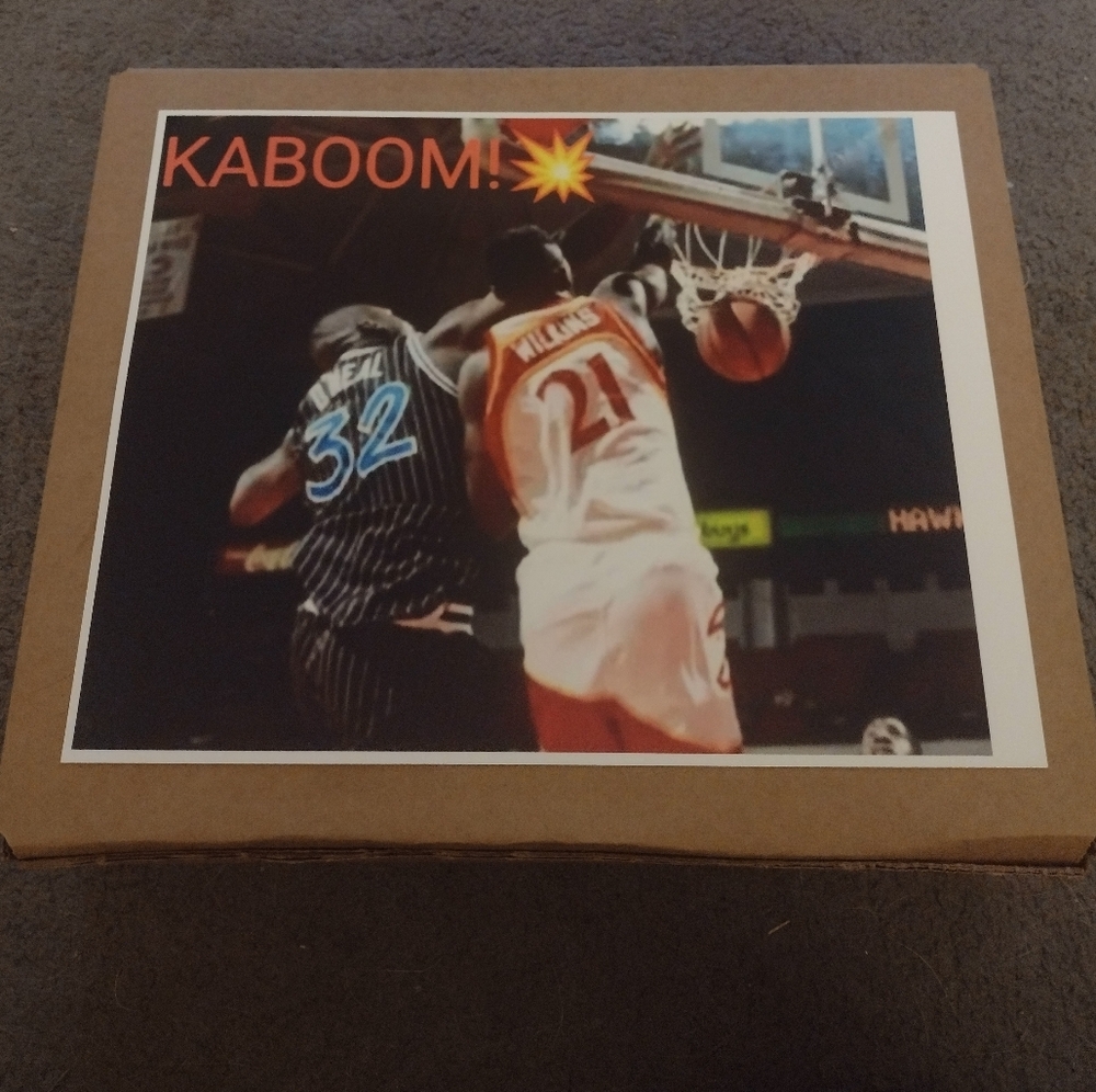 NEW! Dominique Wilkins Hawks Slam Dunk On Shaquille O'Neal! 8.5x11 Glossy Poster